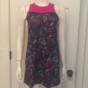 NWOT SkirtSports Mini Dress in Fuchsia and Multicolor Paisley